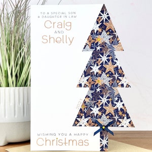 Große A5 personalisierte handgemachte Weihnachtskarte, Großeltern, Freunde, Tochter, Sohn, Bruder, Schwester, Nichte, Neffe, Freundin, Freund