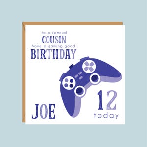 Cartão de aniversário personalizado para meninos, 8º, 9º, 10º, 11º, 12º, 13º, 14º, 15º, 16º, 17º, irmão, sobrinho, filho, neto, amigo, afilhado