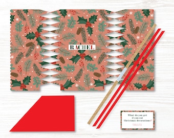 Personalised Handmade Christmas Crackers, DIY Cracker, Christmas Decoration