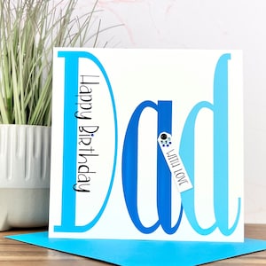 Tarjeta de cumpleaños personalizada hecha a mano para papá