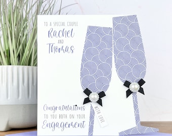 Personalised Handmade Congratulations On Engagement Card