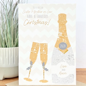 Biglietto di auguri natalizio, fatto a mano e personalizzato, grande formato A5, regalo per figlia, figlio, amici, nipote, nipote, sorella