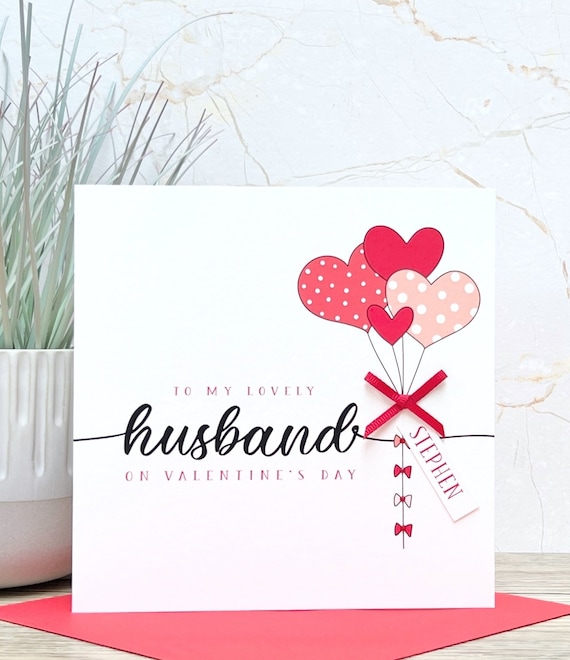 Buy Personalised Handmade Valentine's Day Card, Husband Online in