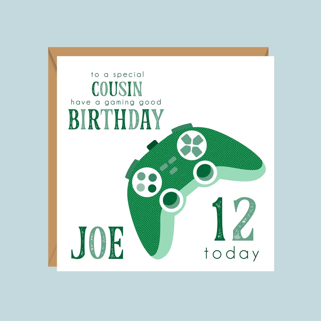 Personalised Gamer Birthday Card Grandson Son Brother Teenage - Foto 4