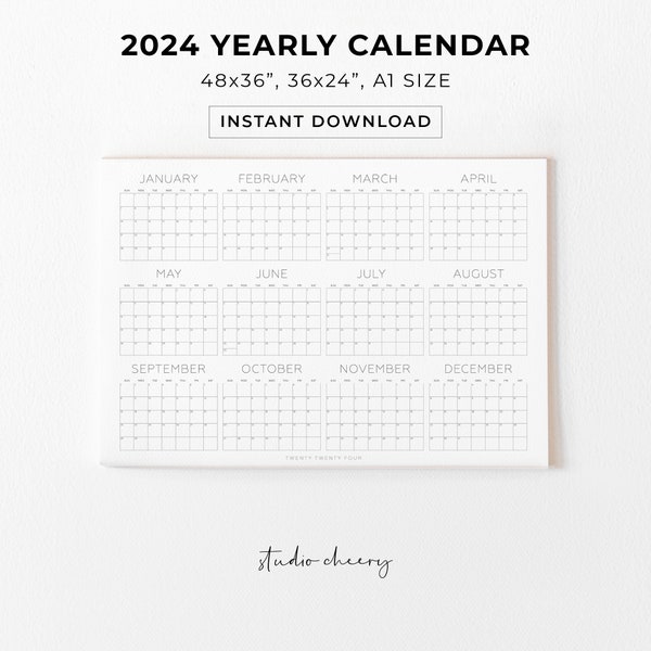 2024 Family Calendar Year At Glance Calendar Monthly Calendar Big Large Wall Calendar Household Planner Moms Planner Fiscal Calendar