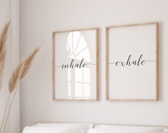 inhale exhale Wall Art, Printable Wall Art, Printable Wall Art Quotes, Quotes Wall Art, Gift For Home, Wall Art Prints, Wall Art Living Room