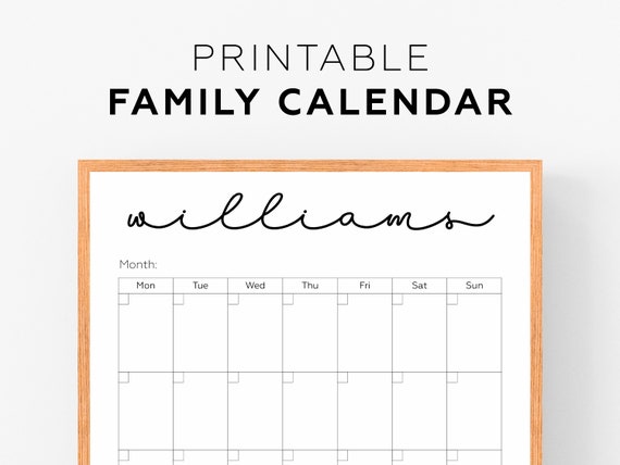 Family Calendar Dry Erase Personalized Custom Prints Wall Calendar  Personalized Household Planner Dry Erase Planner Moms Planner - Etsy