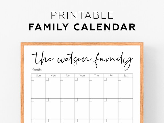 Buy Custom Calendar for Family Planner Custom Prints Wall Calendar  Personalized Household Planner Dry Erase Planner Moms Planner Print at Home Online  in India - Etsy
