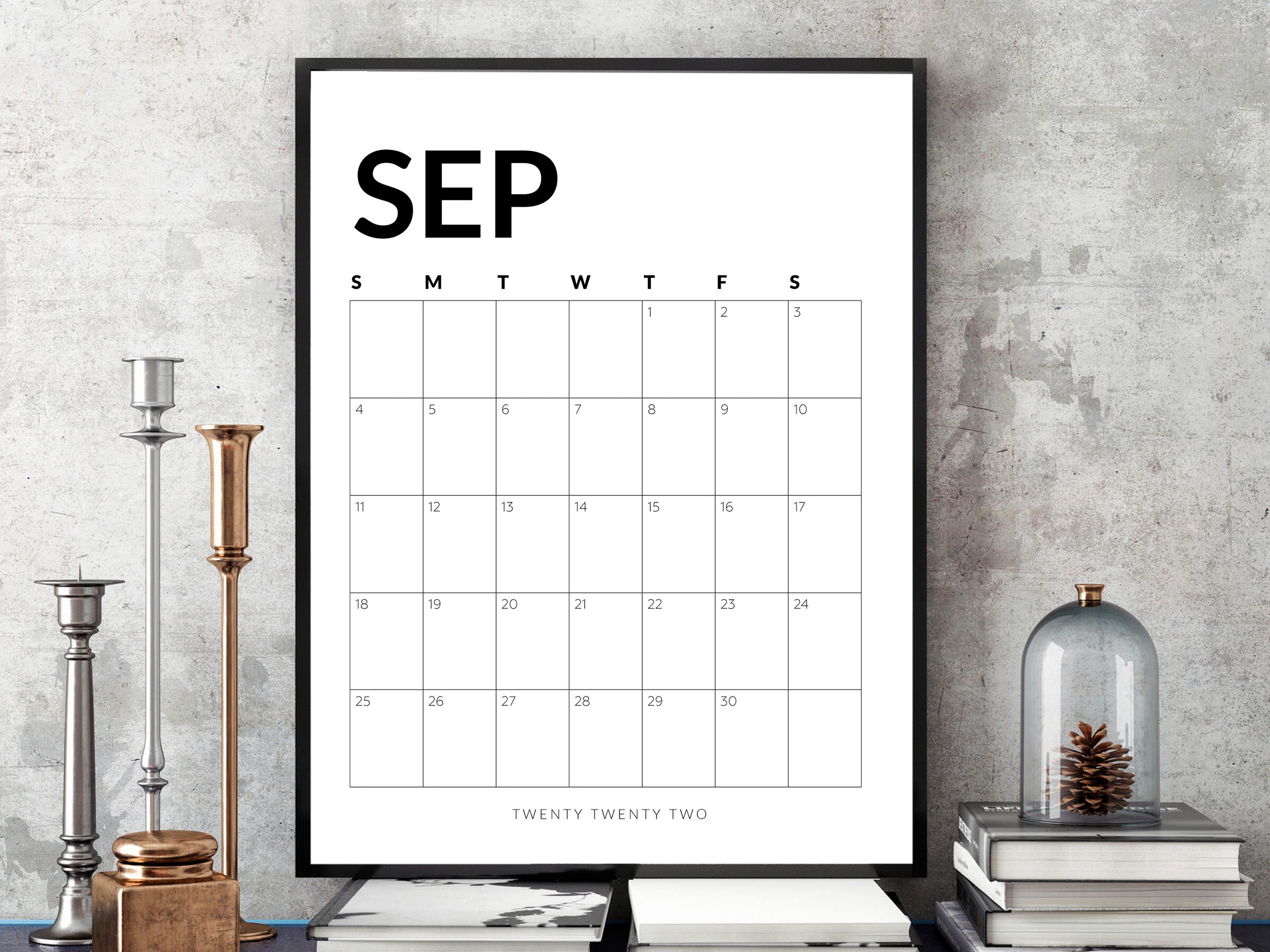 Elegant Desk Calendar · 18 Months · January 2019 June 2020 · 17.8 x 13 · Wall Calendar · Desk Pad Monthly Planner Ruled 