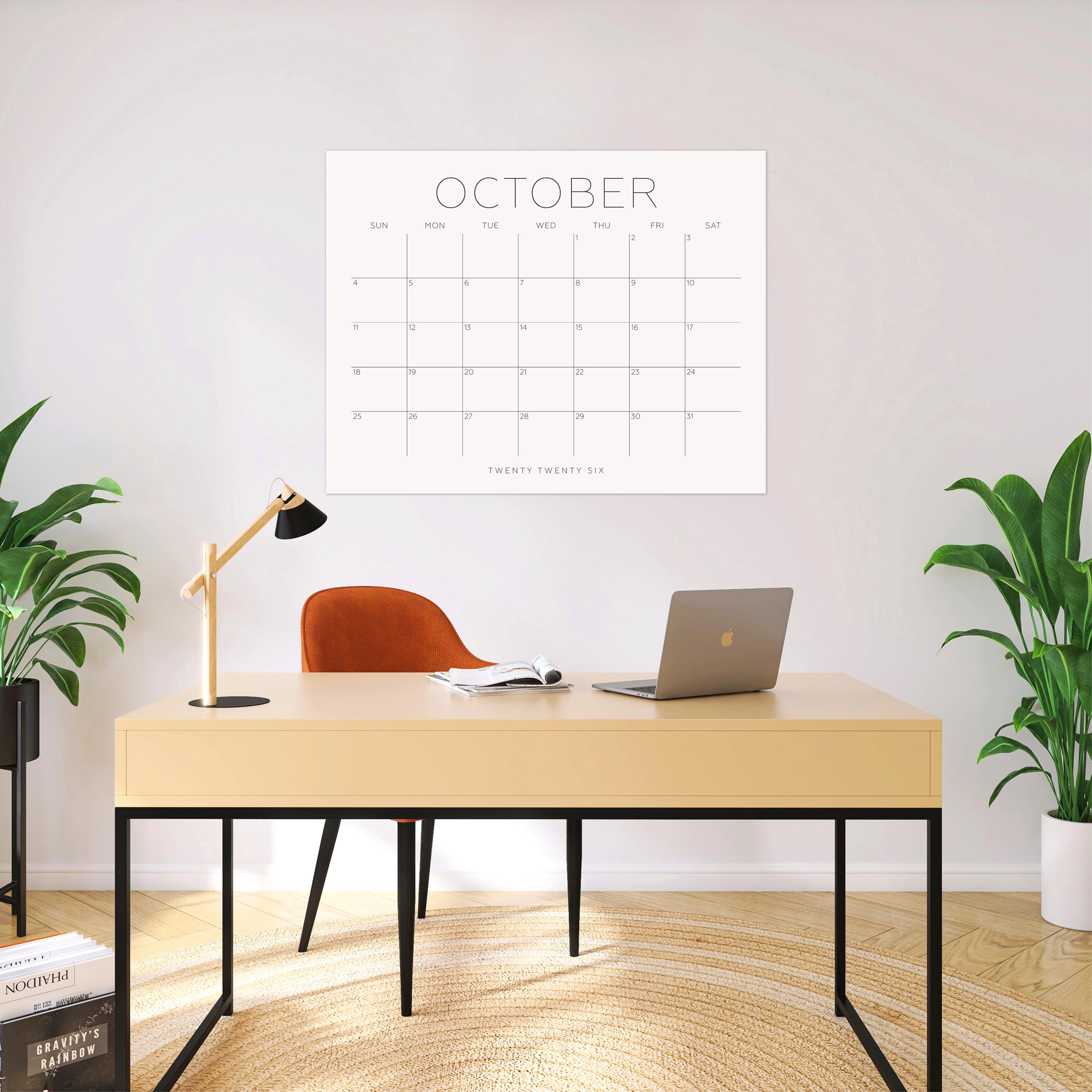 Calendario de pared 2026 - Planificador de 33 pulgadas | Papel de