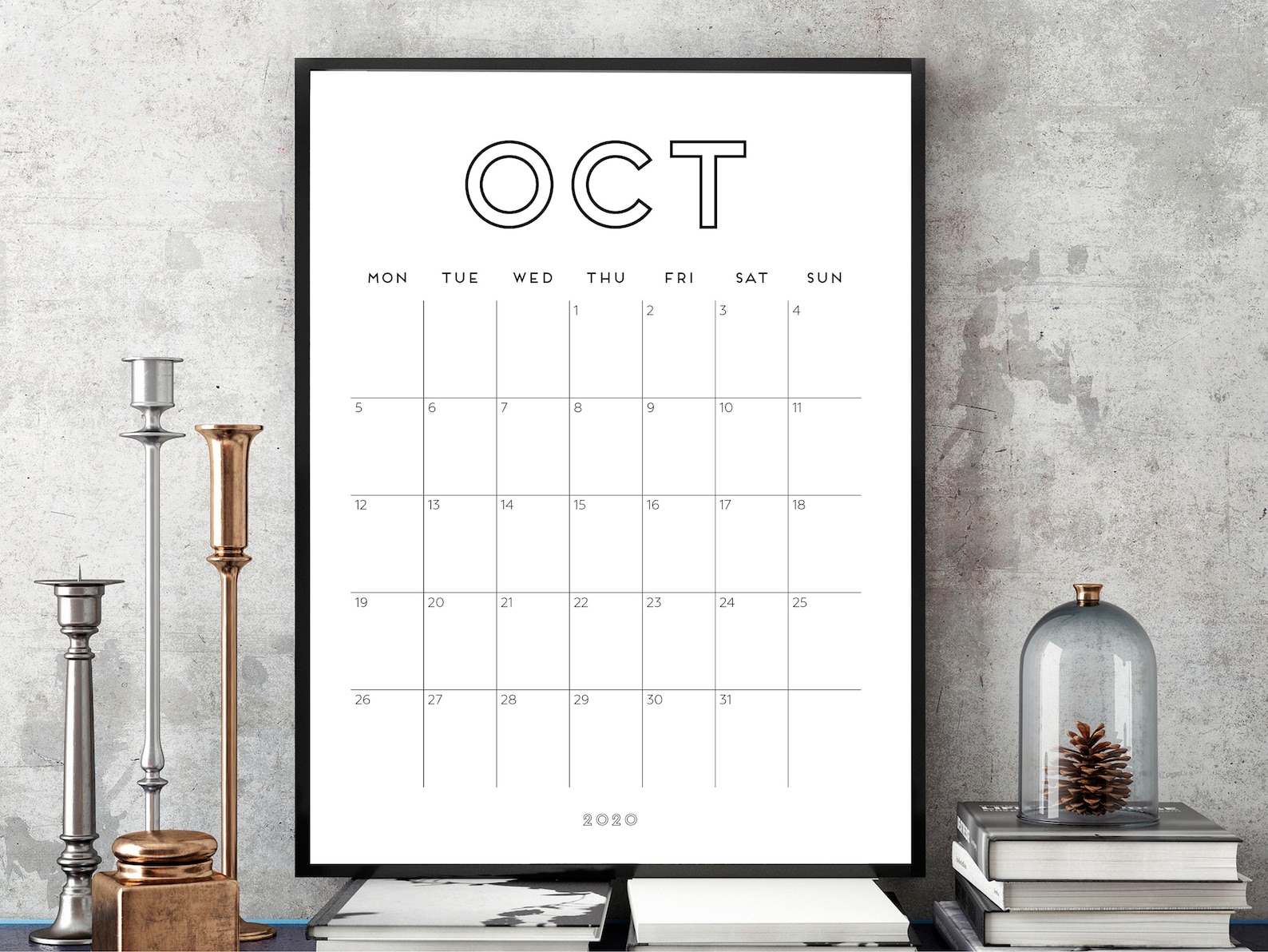 2020 Printable Big Wall Calendar 2020 Large Wall Calendar Etsy