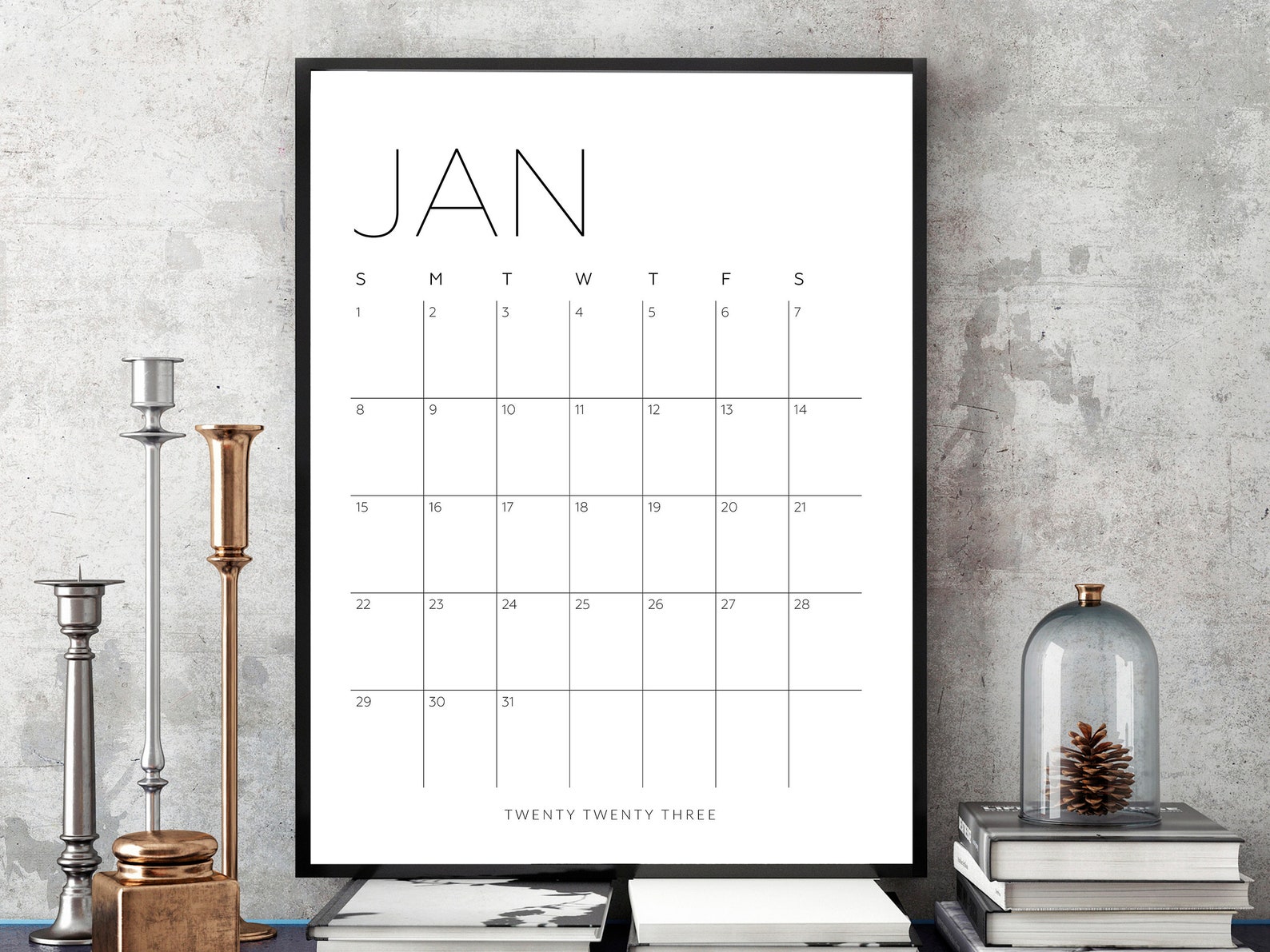 Calendar 2023 Big Wall Calendar 2023 Printable Calendar Etsy Canada