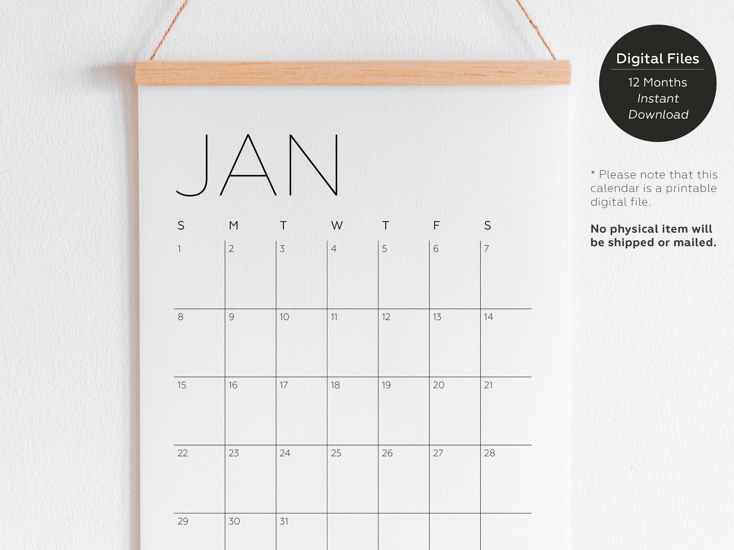 Calendar 2023 Big Wall Calendar 2023 Printable Calendar Etsy Canada