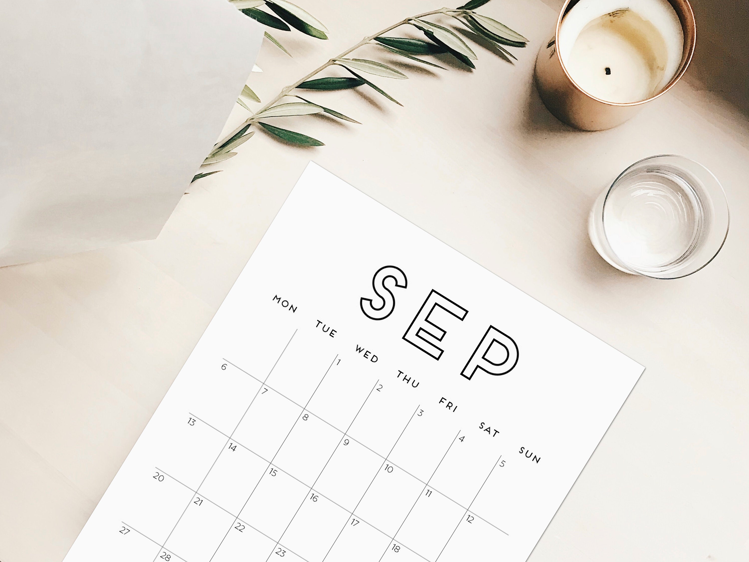 2020 Printable Big Wall Calendar 2020 Large Wall Calendar Etsy