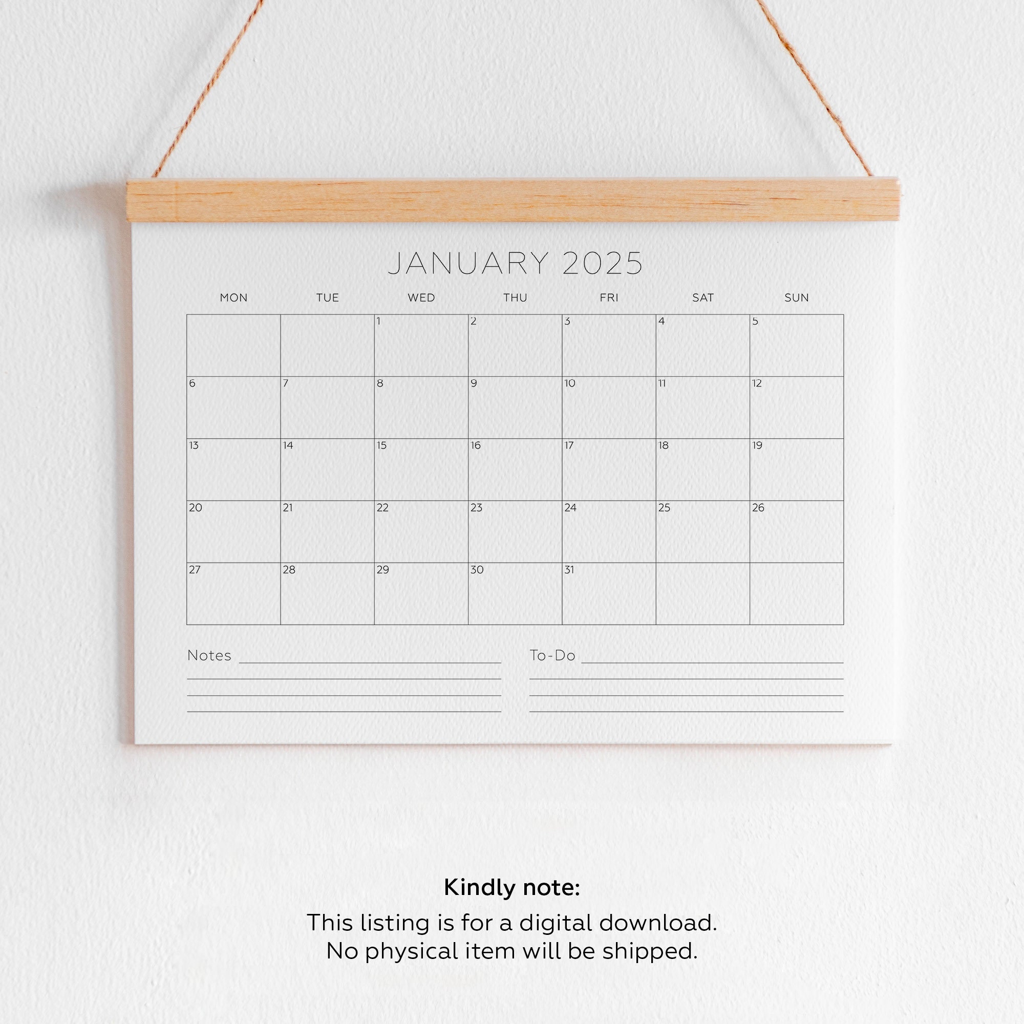 2025 Printable Monthly Planner, Printable Calendar 2025, Monthly 2025