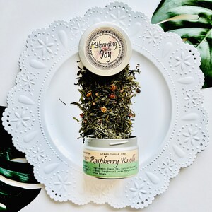 Raspberry Knolls - Green Tea - Raspberry Tea - Raspberry Leaf - Fruity Tea - Flavored Tea - Tea Addict - Loose Leaf - Tea Blend - Tea Blend