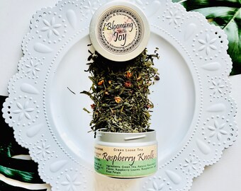 Raspberry Knolls Green Tea: Fruity Loose Leaf Tea Blend