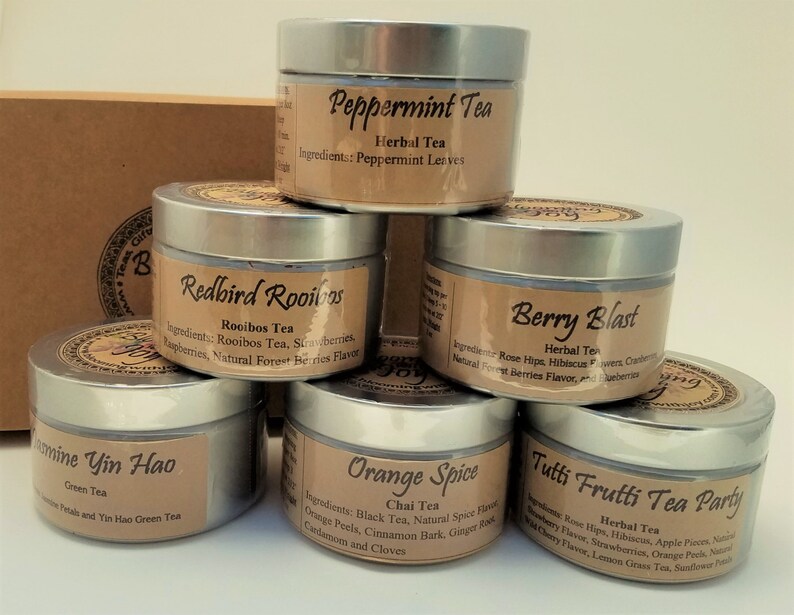 Loose Tea Sampler 6 Loose Tea Set Tea Sampler Gift Etsy