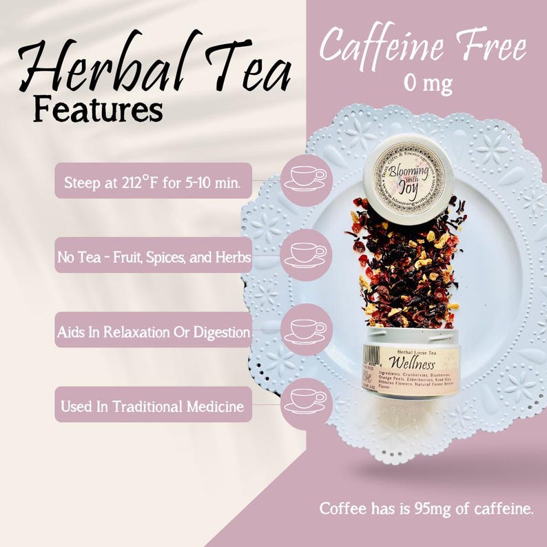 Berry Blast - Cold Brew Iced Tea - Cold Brew Kit - Iced Tea - Cold Brew Bag - Herbal Tea - Fruity Flavor Tea - Loose Leaf - Caffeine Free image 3