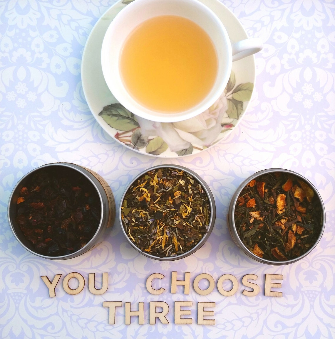 Loose Tea Sampler 3 Loose Tea Set Tea Sampler Gift Herbal Tea Set Loose