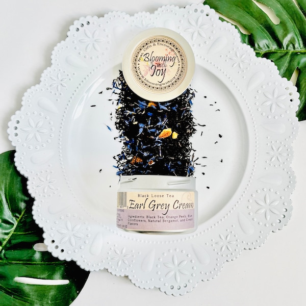 Earl Grey Crème - Earl Grey Loose Tea - Earl Gray Tea -  Cream Tea - Bergamot Tea - Orange Peel - Citrus Tea - Loose Leaf Tea - Tea Blend