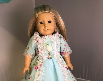 18 inch doll clothes. Two-piece doll dress, Old fashion doll dress that will fit the American Girl or any 18 inch doll