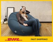 Large bean bag chair cover, Adult bean bag chair, Beanbag chair, Large Pouf, Adult lounge chair, Floor pillow cushion, Teen bean bag cover