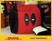 Deadpool bean bag chair cover, Deadpool beanbag, Deadpool face, Deadpool mas, Christmas gift, Adult bean bag, DeadPool Pouf, Deadpool pillow