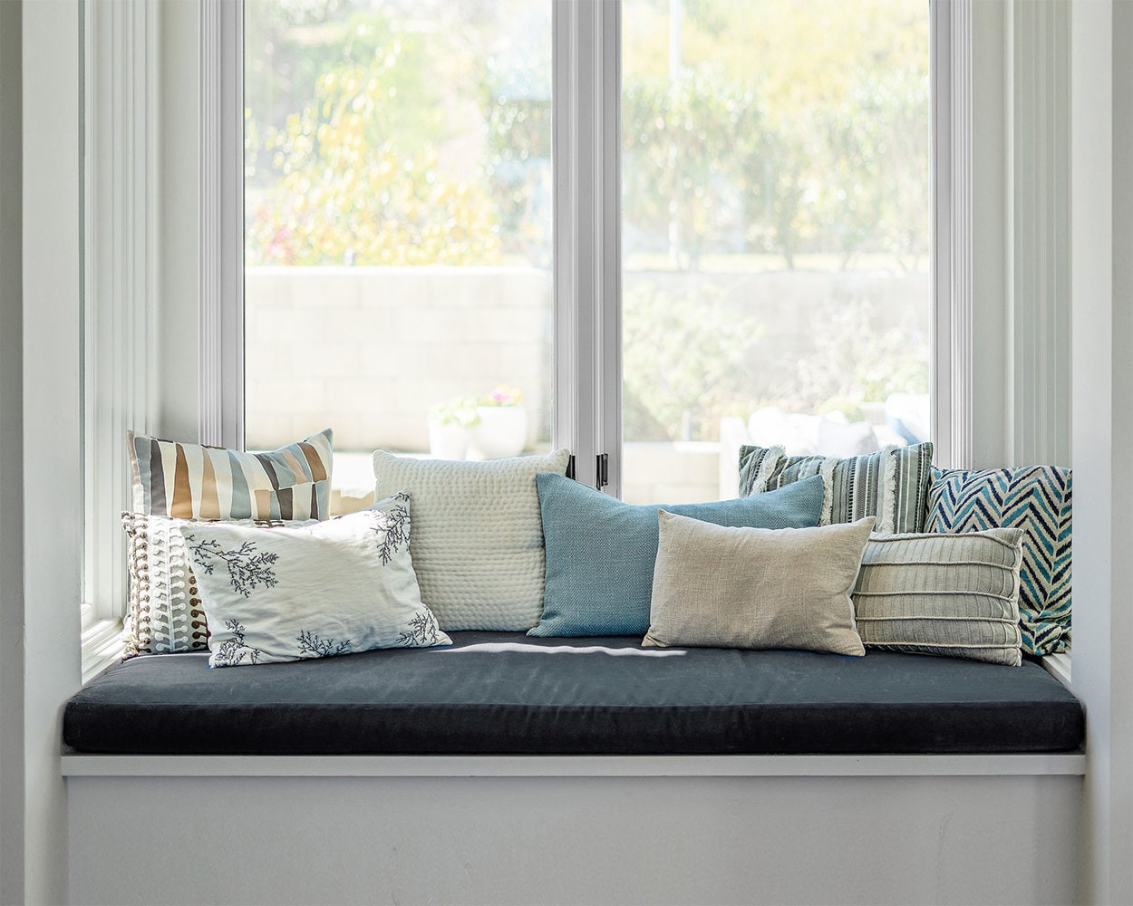 Gray Window Bench Cushion COVER Custom Window Seat Cushion Gray Cushion Mudroom Bench Cushion Window Bay Seat Cushion COVERS ONLY Etsy