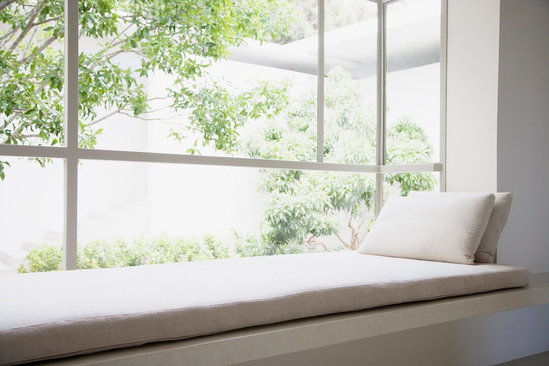 Neutral Window Cushion COVER, Bay Window Seat Cushion, Daybed Cushion