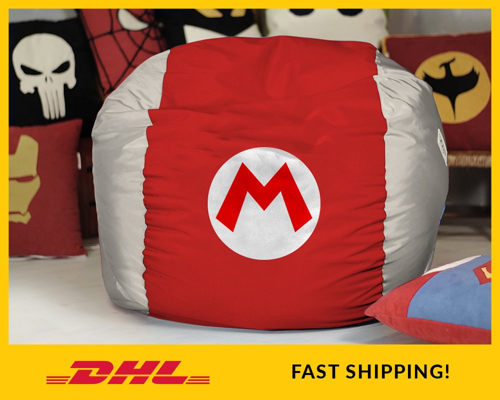 Super Mario Bean Bag Cover Super Mario Game Super Mario Etsy UK