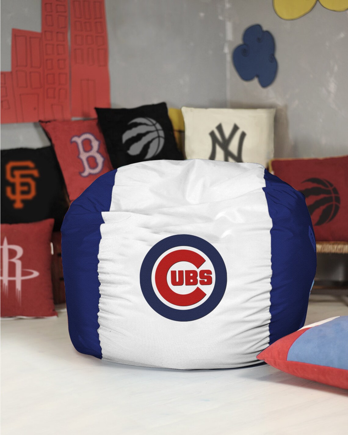 Chicago CUBS Bean Bag chair cover Mlb Cubs Christmas Gift Etsy