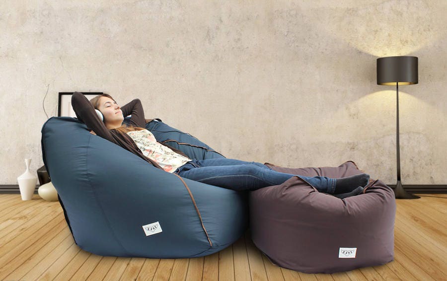 Adult Bean Bag Chair, Comfy Bumble Bee Beanbag, Eco Friendly