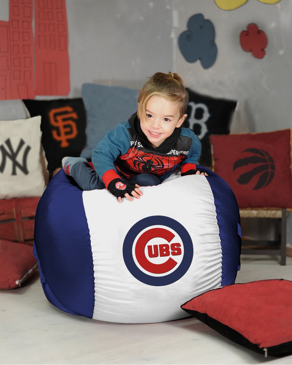 Chicago CUBS Bean Bag chair cover Mlb Cubs Christmas Gift Etsy