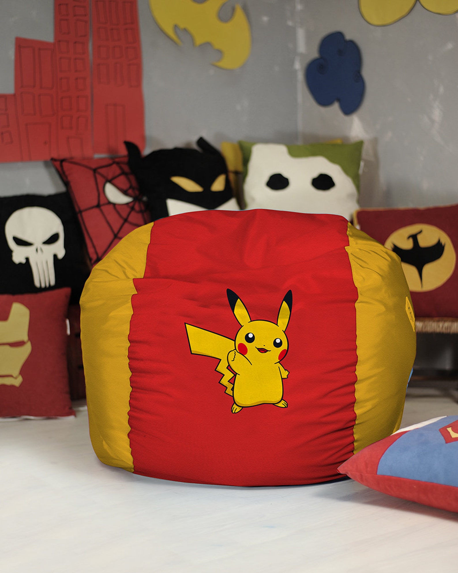 Pokemon Pikachu Bean Bag Chair Cover Pokemon Bean Bag Etsy