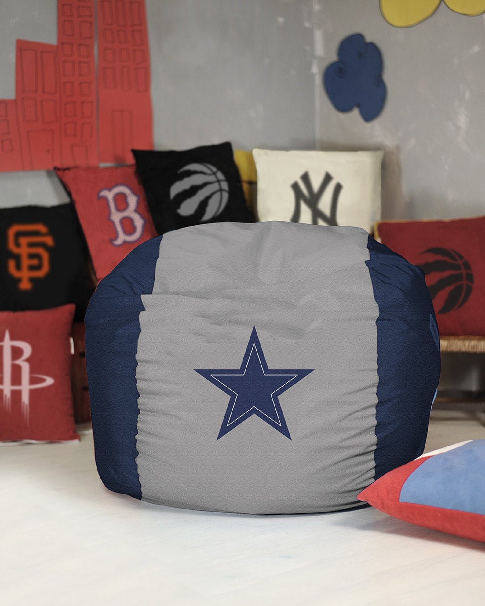 Dallas COWBOYS Bean Bag chair cover nfl Bean bag Beanbag Etsy