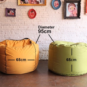 Outdoor Bean bag chair cover, Outdoor Lounge chair, Teen bean bag, Patio chair, Outdoor pillow, Pouf, Large Adult bean bag COVERS ONLY image 5