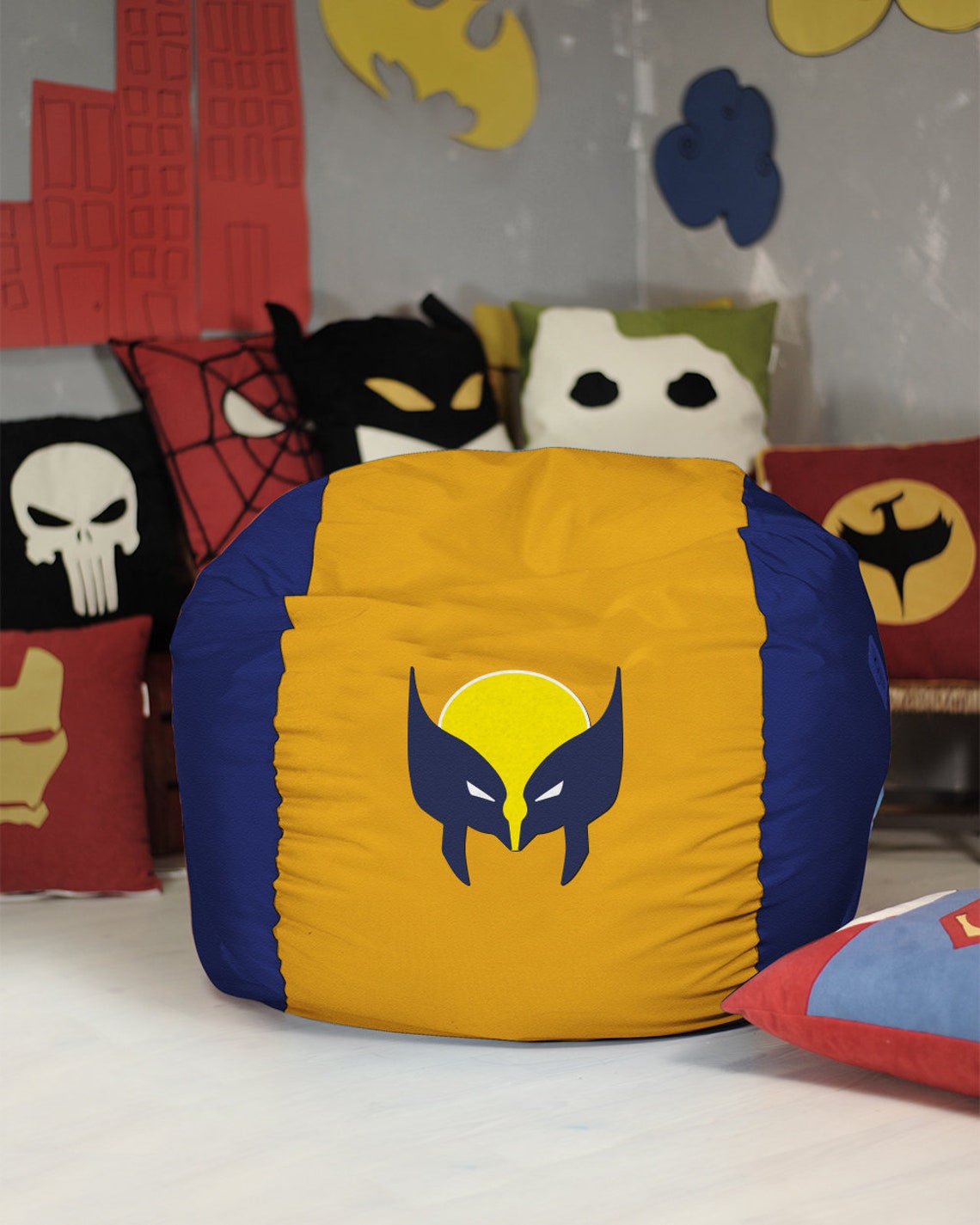 Wolverine bean bag chair cover Superhero bean bag Teen and Etsy