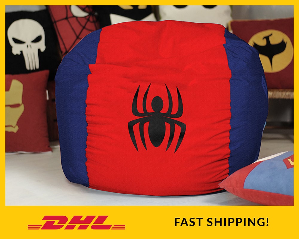 Spiderman bean bag chair cover Spiderman beanbag Spiderman Etsy