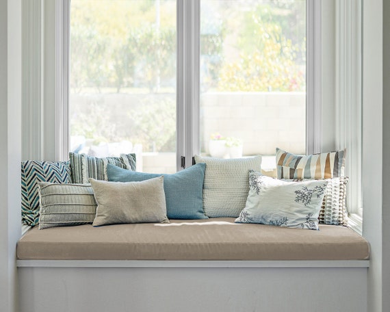 Window Bench Cushion COVER Window Seat Cushion DayBed Cushion Mudroom Bench Cushion Window Bay Seat Cushion COVERS ONLY
