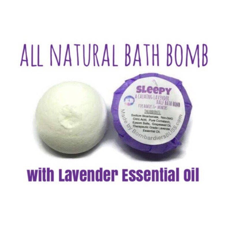Aromatherapy Sleepy Lavender Bath Bomb Essential Oil Bath Etsy