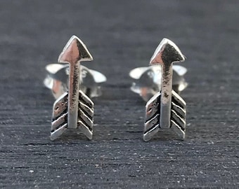 Genuine 925 Sterling Silver Arrow Earrings, Arrow Stud Earrings, Fashion Earrings - Boho - Womens Jewelry, Real Silver Earring, Girl Trends