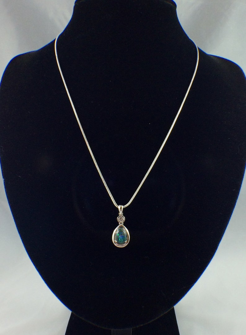 Genuine Opal Necklace Pendant Jewelry Australian Triplet - Etsy Australia