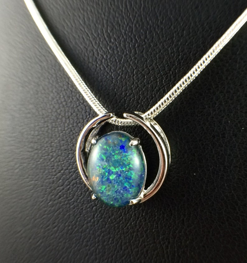 Opal Necklace Pendant Jewelry Genuine Australian Unique - Etsy