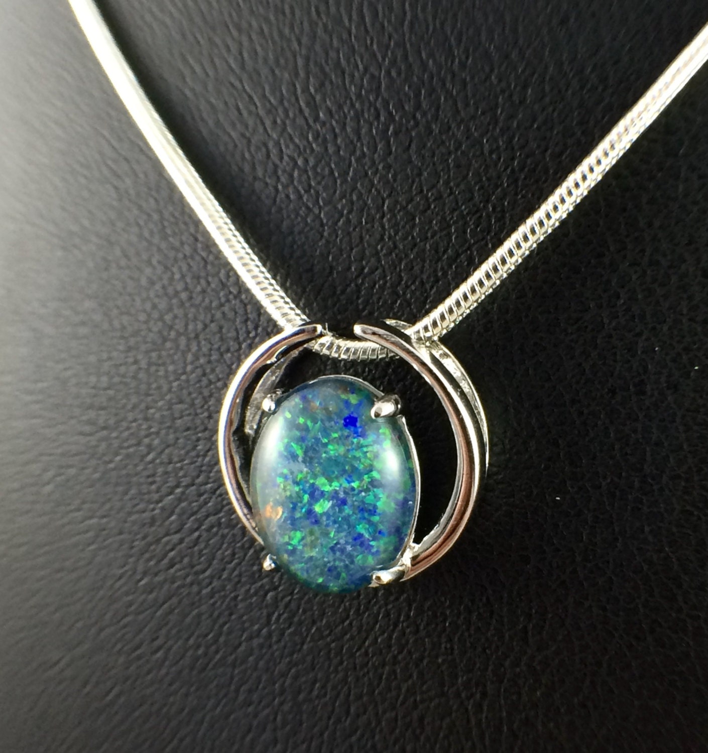 Opal Necklace Pendant Jewelry Genuine Australian Unique | Etsy