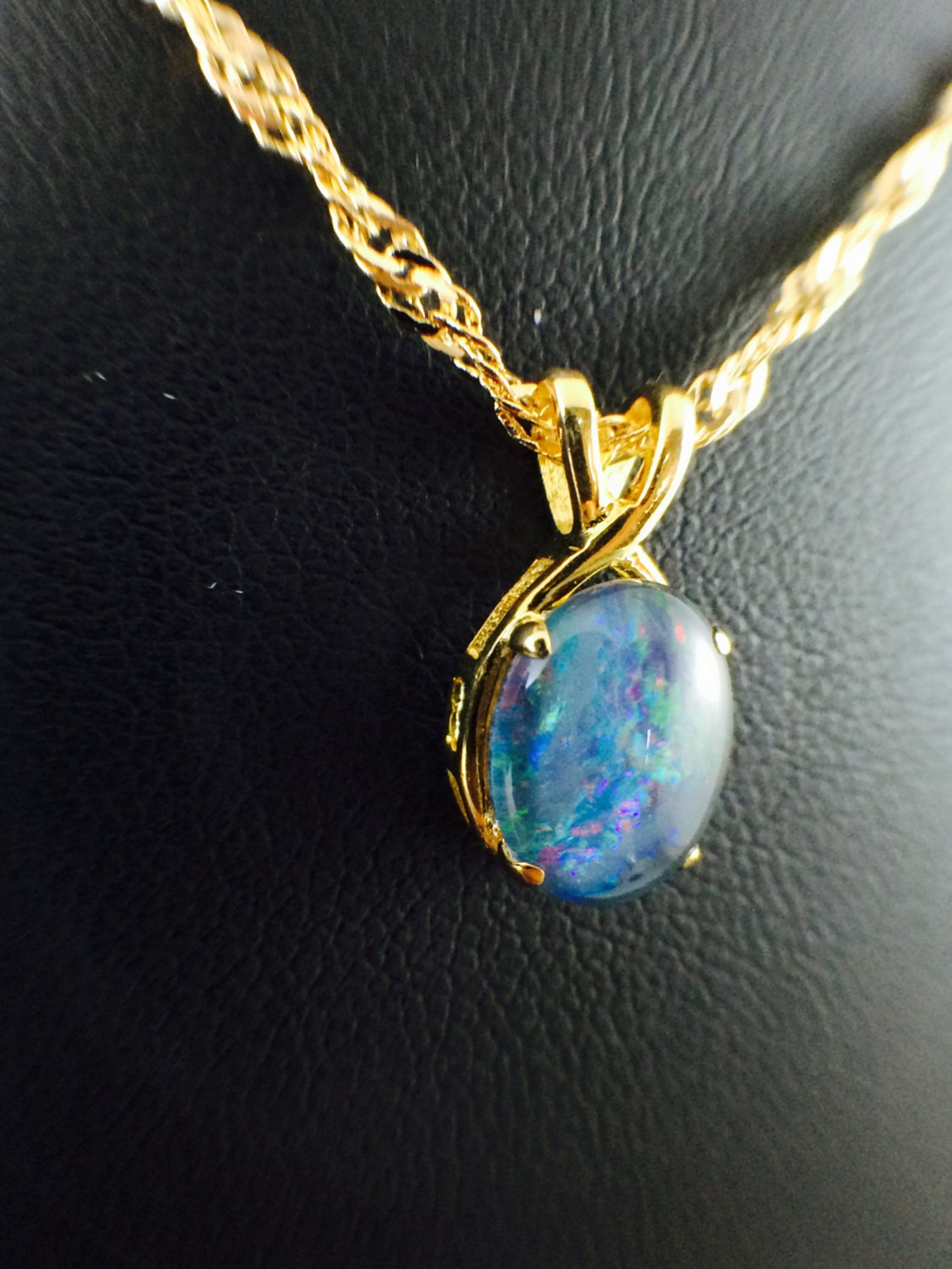 Opal Necklace Pendant Jewelry Genuine Unique Australian Etsy Australia