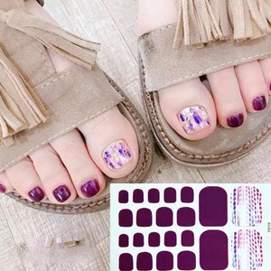 Purple nail wraps, nail stickers