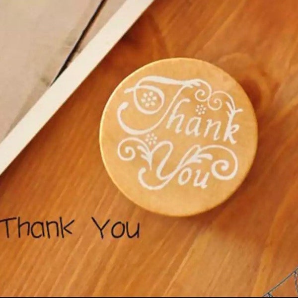 Mini lettered thank you stamp, calligraphy thank you