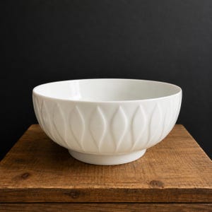 Vintage Thomas Germany Lanzette Vegetable Bowl | Tapio Wirkkala Porcelain Serving Bowl | Mid Century Modern White China