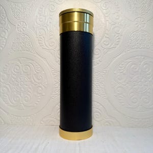 Guinness Tobacco Humidor Black Brass Cigar Case Wood Interior Barware Gift Irish Pub Decor Vintage Style Storage Tube image 7